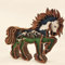 Drawelry 3D Holz Tiere Schnitzerei Skulpturen Ornament, Mehrschichtig Holz Synthese Wald Tier Gravur Regal Statuen Handwerk für Home Büro Desktop Weihnachten Neujahr Festival Dekor (Pferd)