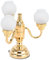 Yctze Exquisite 1:12 Scale Dollhouse Miniature Chandelier with LED Ceiling Light, Battery Operated Lighting Fixtures for Doll House Decoration