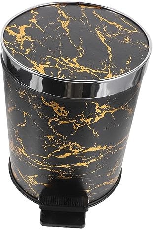 Amosfun Poubelle à Pédale Pour Cuisine Et Salle De Bain Idéale Pour Bureau Espaces De Vie Sans Contact Pour Usage Quotidien