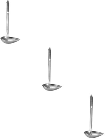 MAGICLULU 3pcs Stainless Steel Sauce Spoon Creative Tableware Dessert Spoons Drizzle Silverware