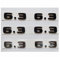 LAZIRO Brillantes Chrom, matt, glänzend, Schwarz, Nummer 6,3, Embleme, passend for Mercedes Benz AMG W207 W211 W212 W203 W204 W205 C63 E63 (Size : Glossy Black)