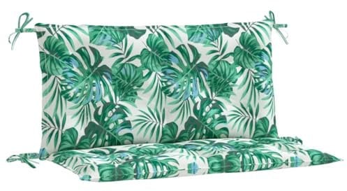 vidaXL Cuscini Panca Giardino 2 pz a Foglie 100x50x7 cm Tessuto Oxford