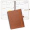 POPRUN Kalender 2025 Wochenplaner Ringbuch mit Softcover, ca. A5 (22 x 16,5 cm), 12-Monate-Terminplaner (Jan.2025-Dez.2025) 1 Woche 2 Seite mit 100 GSM Zertifiziertem Papier - Braun