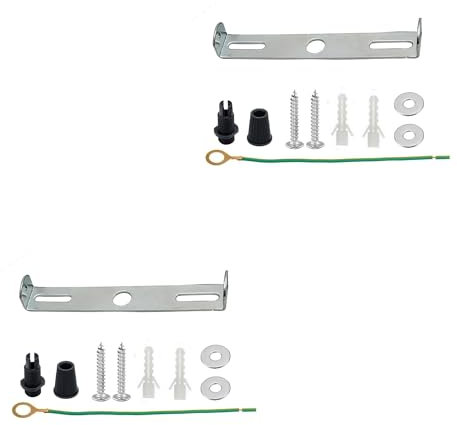 LEDSone 10cm Ceiling Bracket Lighting Fixture with Accessories for Home Office Chandelier Lamp Base (100mm - 2 Pack)