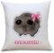 mindmonkeys® Sad Hamster Meme Lustiges Kissen Hamsti Lustige Kissen Sprüche Kissen Polster | Kuschlikissli | Geschenke für Frauen Beste Freundin Kollegin | Flauschig 40x40