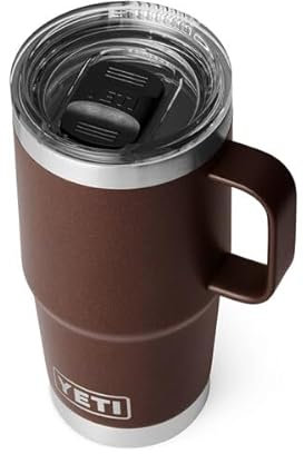 YETI Rambler, Stainless Steel Vacuum Insulated Travel Mug with Stronghold Lid, Wetlands Brown, 20 oz (591 ml)