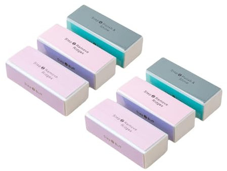 Buffer Unghie Blocco,6 PCS Nail Buffer Quadrato Spugna Lucidatura File Professionale 4 Lati Modo Nail File Nail File Manicure Nail Art Strumenti per Modellare Levigare E Lucidare Le Unghie