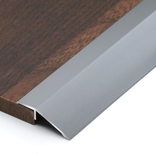 Raouoae Übergangsprofil Höhenausgleich 3-15mm/6-20mm/10-40mm Abschlussprofil Übergangsschiene Aluminium Übergangsleiste Länge 90cm*3 ​Böden Überbrücken Die Lücke(Grau,Breite: 35 mm)