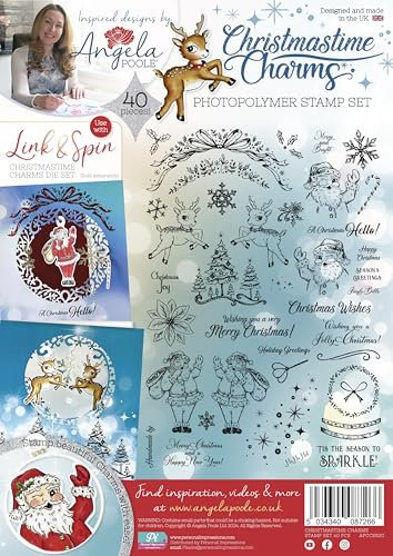 Angela Poole Christmastime Charms A4 Photopolymer-Stempel-Set