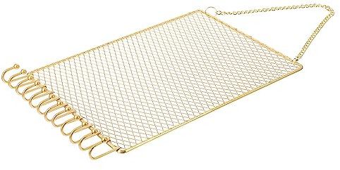 TOGEVAL Porte-bijoux mural étagère murale support de rangement pour boucles d'oreilles support mural store vertical rangement mural porte-bijoux en fer titulaire d'ornements le fer Golden