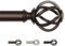 USFOOK Gardinenstange Bronze 80 bis 148 cm, 22 mm Durchmesser Vorhangstange Ausziehbar, Dekorative Gardinenstangen mit Florale Endstück, Vorhangstangen für Wohnzimmer