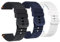 Lamshaw Bracelet Compatible avec Blackview SmartWatch,Nouveau Bracelet de Remplacement en fil Tressé en Silicone Compatible avec Blackview W50, R30 Pro SmartWatch (3 Packs-Noir+Blanc+Bleu, 22mm)