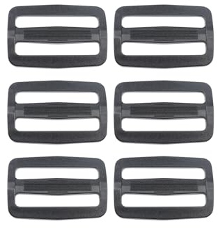 Ahijklmn Tri Glide Slides Plastic Adjustable Webbing Bar Slide Strap Adjuster Clip Slider Buckle Black