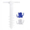 Homeponnew Ancoraggio a spirale per ombrellone da spiaggia, in ABS resistente, con supporto a vite, antivento, per spiaggia, campeggio e picnic, stabilizzatore profondo 38 cm (bianco/blu) (4)