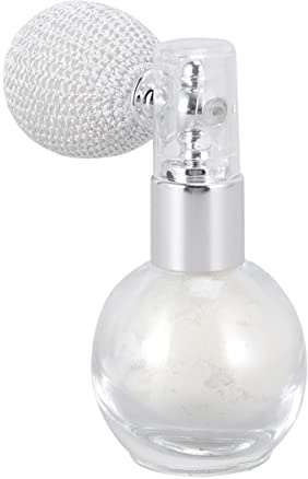 PartyKindom Highlighter Puder Sprühgerät Perlweiß Parfümflasche Sprühdose für Gesicht Körper Haare Losen Glitzer Puder für Mädchen und Frauen