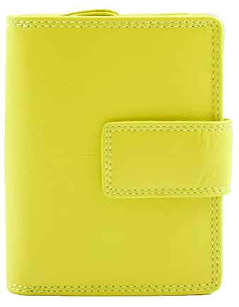 Womens Premium Leather Purse Bi-Fold Multi-Card Slots Cash Coins Wallet HOL311 (Lime)
