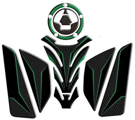 Tanque Protector Pegatinas Adhesivo Para Depósito De Combustible Lateral De Motocicleta Para KAWASAKI Z800 Z750 Z 800 Z 750 Adhesivo Protector Para Depósito De Gasolina Tracción Almohadilla(Verde)