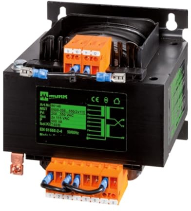 Trasformatore di isolamento di controllo monofase, trasformatore 86153 P: 2000 VA IN: 208/550 V CA OUT: 2x115 V CA