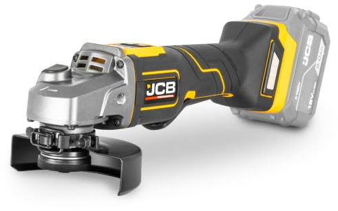JCB Pro 18V Angle Grinder 4.5 / 115mm, Brushless Motor, Digital Speed Control, Anti-Vibration Handle, Paddle Switch, Bare Tool, 3 Year Warranty