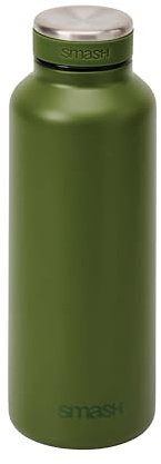 Smash Stainless Steel Double Wall Screw Top 500ml Rivus Water Bottle Olive