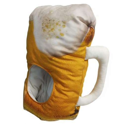 predolo Soft Headpiece Universal Beer Stein Headgear Creative Design Novelty Headwear for Parties, Ale Festivity, Halloween