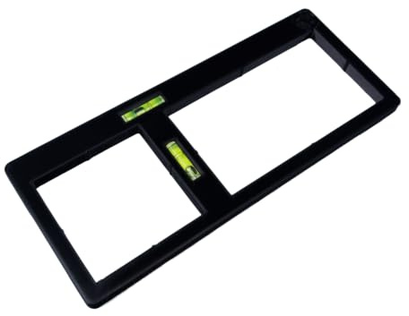 Electrical Socket Back Box Template Level | 1 & 2 Gang | Marking | Electricians Tools (Black)