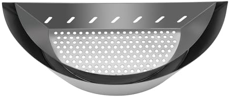Heavy-Duty Charcoal Basket – Rust-Resistant Stainless Steel, Semicircular Design with Ventilation Holes, Water Tray for Moist & Smoky Meat – Ideal for Kamado & Kettle Grills