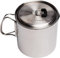 Solo Stove Pot 900 ml| Incl. Nylon Sack, Lightweight Stainless Steel Backpacking Cookware, Markings for oz and ml, Pour Spout, Lid and Fold-Out Handles, 11,9 x 11,5 cm, Volume: 900 ml, 200g