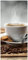 Wallario Selbstklebende Türtapete Heiße Tasse Kaffee mit Kaffeebohnen - Türposter 93 x 205 cm Abwischbar, rückstandsfrei zu entfernen