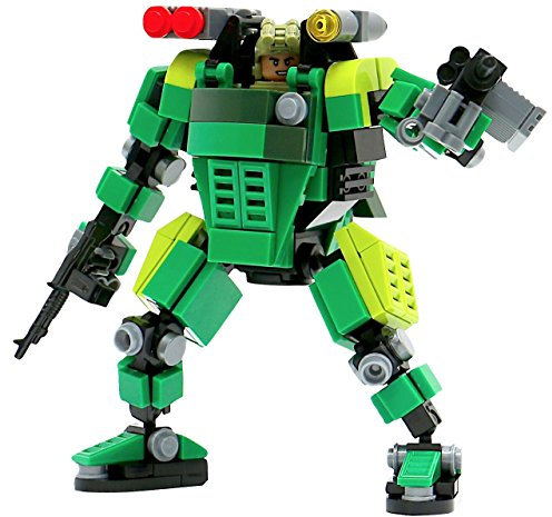 MyBuild Mecha Frame 5 Mech Suit Building Sets Toy Building Block Green Trooper MF05-G01