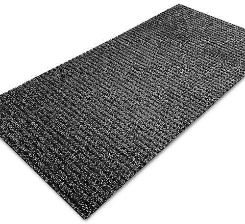 etm Sicherheitsmatte gegen Glätte - Outdoor Teppich mit Rutschfester Granulat Beschichtung - Antirutschmatte für Außenbereich - 120 cm Breite und viele Farben und Längen (10 m, anthrazit)