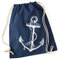 Turnbeutel Anker Hipster Beutel Tasche Anchor Jutebeutel Stringbag Beuteltasche Gym Bag Drawstring Navy
