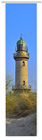 gardinen-for-life Flächenvorhang Leuchtturm Möwe, Schiebevorhang mit Strand-Motiv, Gr.60x245 cm