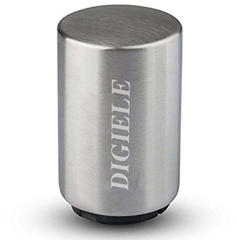 DIGIELE Décapsuleur en Acier Inoxydable, Push et Pull Décapsuleur Acier Inoxydable Argent 8 x 5,5 x 5,5 cm, Ouvre-bouteille magnétique, Homestia Automatique Décapsuleur de Bouteille Inox Bière