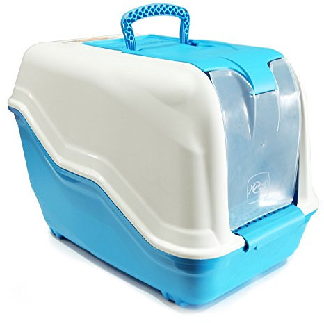 BPS® Bandeja Sanitaria Plástica Cerrada Gran Tamaño con Pala Color Azul 54x38x41cm BPS-4163 (Azul)