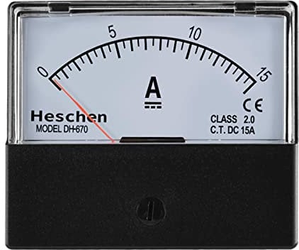 Heschen rettangolo Pannello montato corrente metro tester amperometro Dh-670 DC 0-15 A Classe 2.0