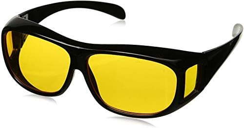 Brillenaufsatz, Nachtsicht/Blendschutz, Nachtsichtbrille, für Auto und Motorrad, Nachtsichtbrille, wird über der Tagesbrille getragen