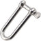 OPIOL QUALITY® Schäkel Lang Form Ø 6 mm aus Edelstahl A4 V4A (4 Stück) Rundschäkel Verbinder Drehschäkel D-Schäkel Augenbolzen Drahtseil Seil Boot Säurebeständig Lange