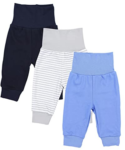 TupTam Pumphose Baby Jungen 3er Pack – Bequeme Baby Hosen Jungen aus Baumwolle, Oeko-TEX Zertifiziert, Farbe: Farbenmix 1, Größe: 104