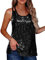 Zeagoo Damen Pailletten Tops Ärmelloses Sparkle Trägershirt Rundhalsausschnitt Paillettenverzierung Party Club Tank-Tops Shirt Cocktail Vest Shirt Schwarz XXL