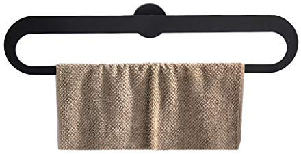 Porte-serviette en acier inoxydable de salle de bains en acier inoxydable SUS 304 porte-serviette rack organisateur de rangement pour rail 19.6 pouces, finition noire