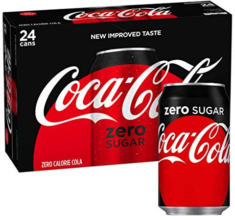 Coca Cola Zero Lot de 24 canettes sans sucre 330 ml
