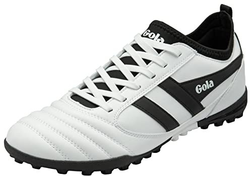 Gola Ceptor Turf Football Men, White/Black, 10 UK