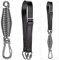 Dolibest Boxsack Aufhängung Seil, Schwenkbar Boxsackhalterung Sandsack Verstellbar 55-100cm Befestigung Gurt Balken mit Karabiner & 5mm Feder für Muay Thai Training, Bis 159kg / Schwarze