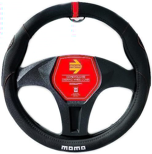 MOMO SUPERGRIP UNIVERSELL LENKRADABDECKUNG SCHWARZ/ROT