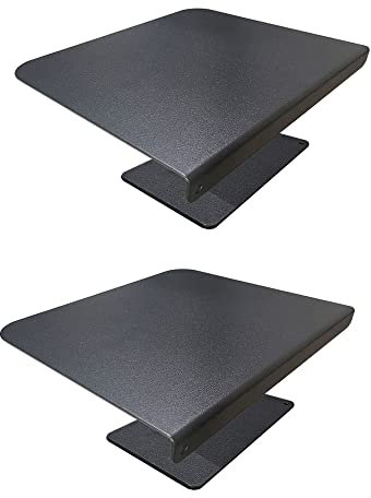 Steel Monitor Mount Reinforcement Plate Fits Most Monitor Desk Mount，for Fragile Tabletop Protection(Black, 2 Pack)