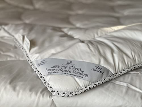 Merino Wool Luxuriöse Alpaka-Wolle Bettdecke Mittleres Gewicht Natürlich All Year/Seasons Hypoallergen Alpaca Duvet (220 x 230 cm)