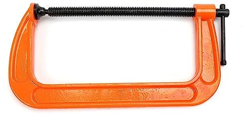 G CLAMP Set Heavy Duty CAST Iron Wood Working Metal Welding C VICE Grip FIX Tool (8 inch (x2))