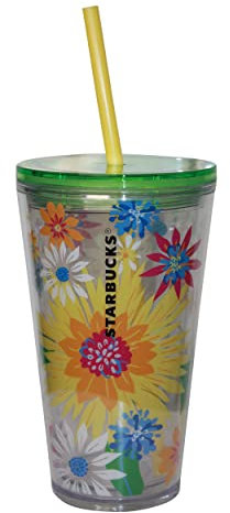 Starbucks Tumbler Cold Cup Blumen Edition Kaltgetränke Becher wiederverwendbar