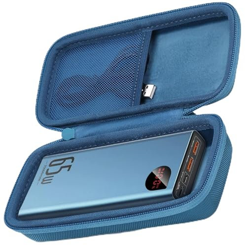 co2CREA Duro Viajar Caja Estuche Funda para Baseus Power Bank Cargador Portátil USB C de 65W 20000mAh(Funda Solo,Case Only)